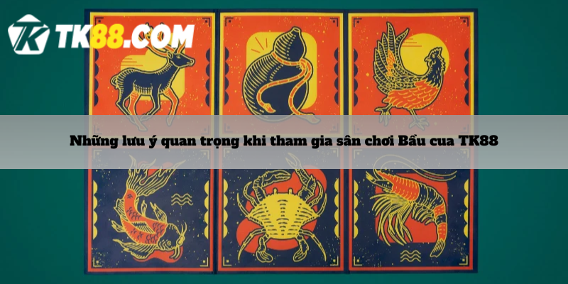 Những lưu ý quan trọng khi tham gia sân chơi Bầu cua TK88