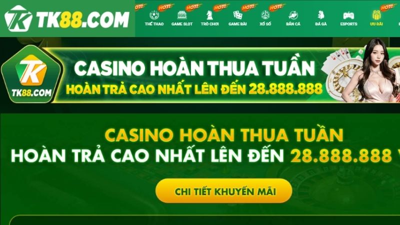 Đối tượng được tham gia khuyến mãi casino hoàn thua tuần lên đến 28888888 VND