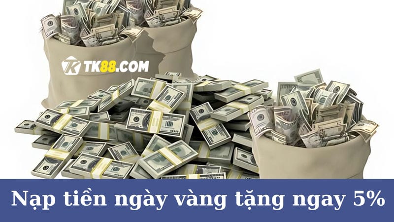 chương trình khuyến mãi nạp tiền ngày vàng tặng 5%