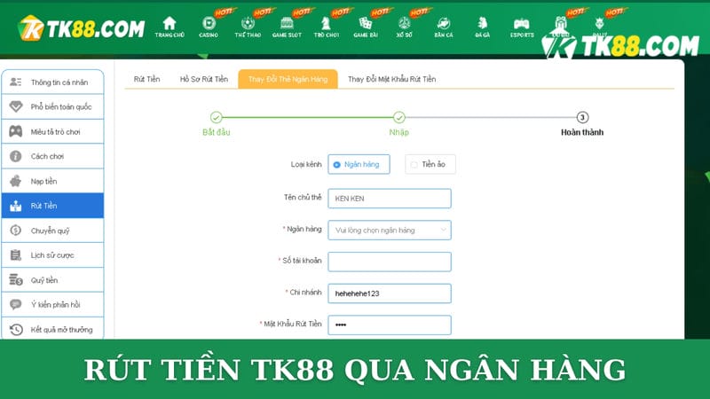 Rút tiền TK88 là gì