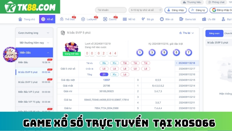 Game xổ số tại nhà cái Xoso66