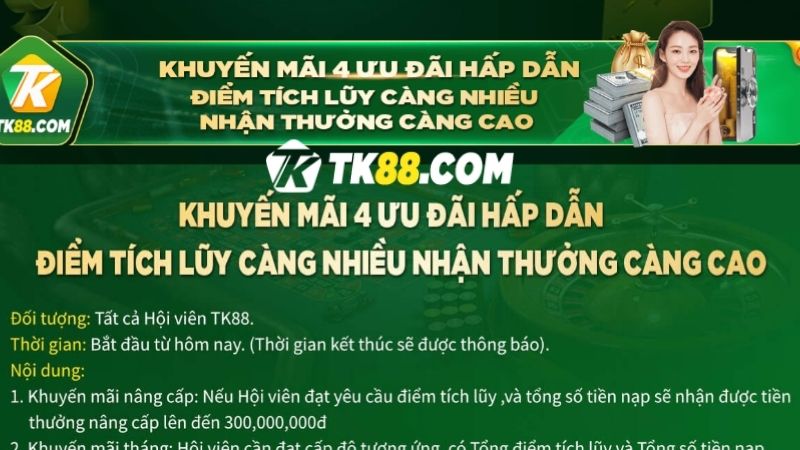 Nội dung chương trình tích lũy đổi thưởng TK88