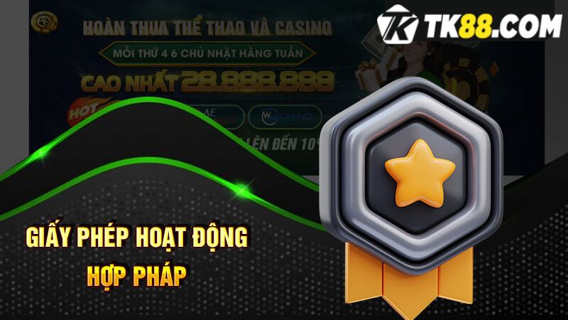 TK88 sở hữu chứng nhận hợp pháp từ PAGCOR